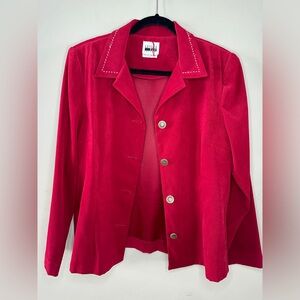 Leslie Fay Red Blazer Size 12